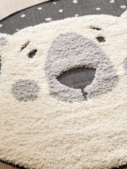 Kinder-Teppich, Dunkelgrau -Teppiche Verkaufe Ursus KinderTeppich Grau Dunkelgrau 120rund lup