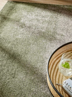 Vintage-Teppich, Olive
