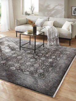 Vintage-Teppich, Silver-Blue