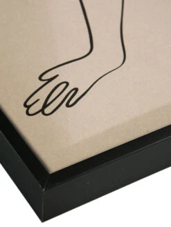 Leinwand-Druck-gerahmt, Beige/Schwarz -Teppiche Verkaufe Velara Druckgerahmt Schwarz BeigeSchwarz 40x50 lup2